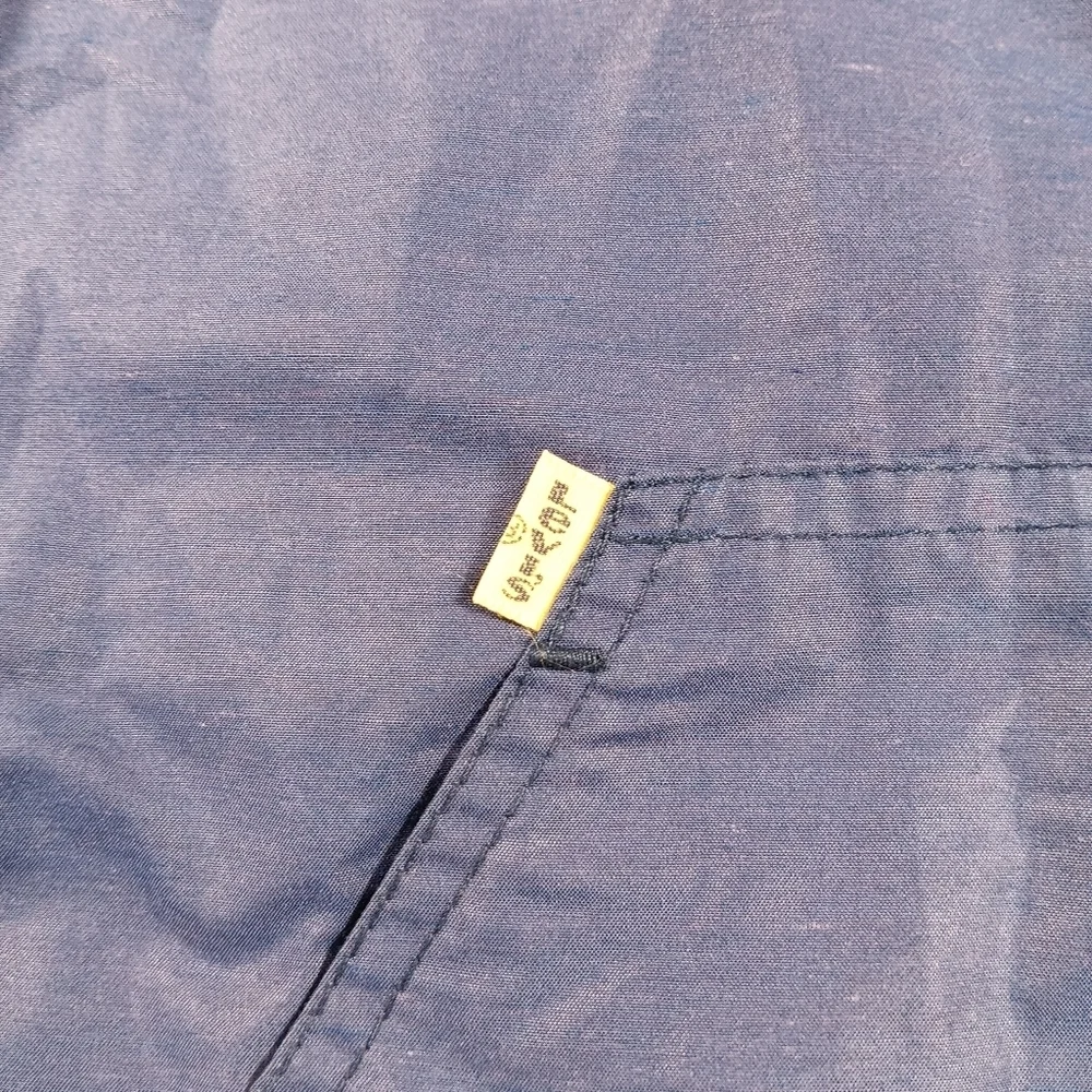 Vintage 80s Levi's Jacket Mens Medium Blue Windbreaker Full Zip Security